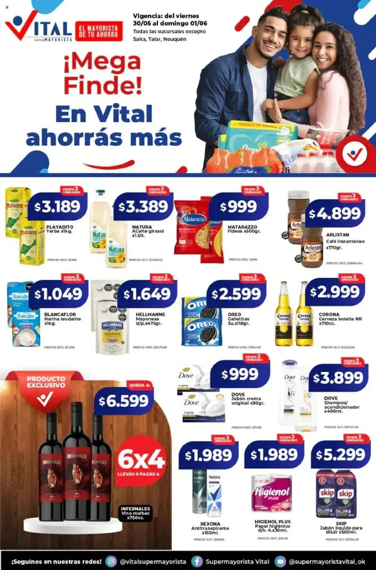 Ofertas de Catálogo Supermayorista Vital 30 de mayo al 2 de junio 2025 - Página 1 del catálogo