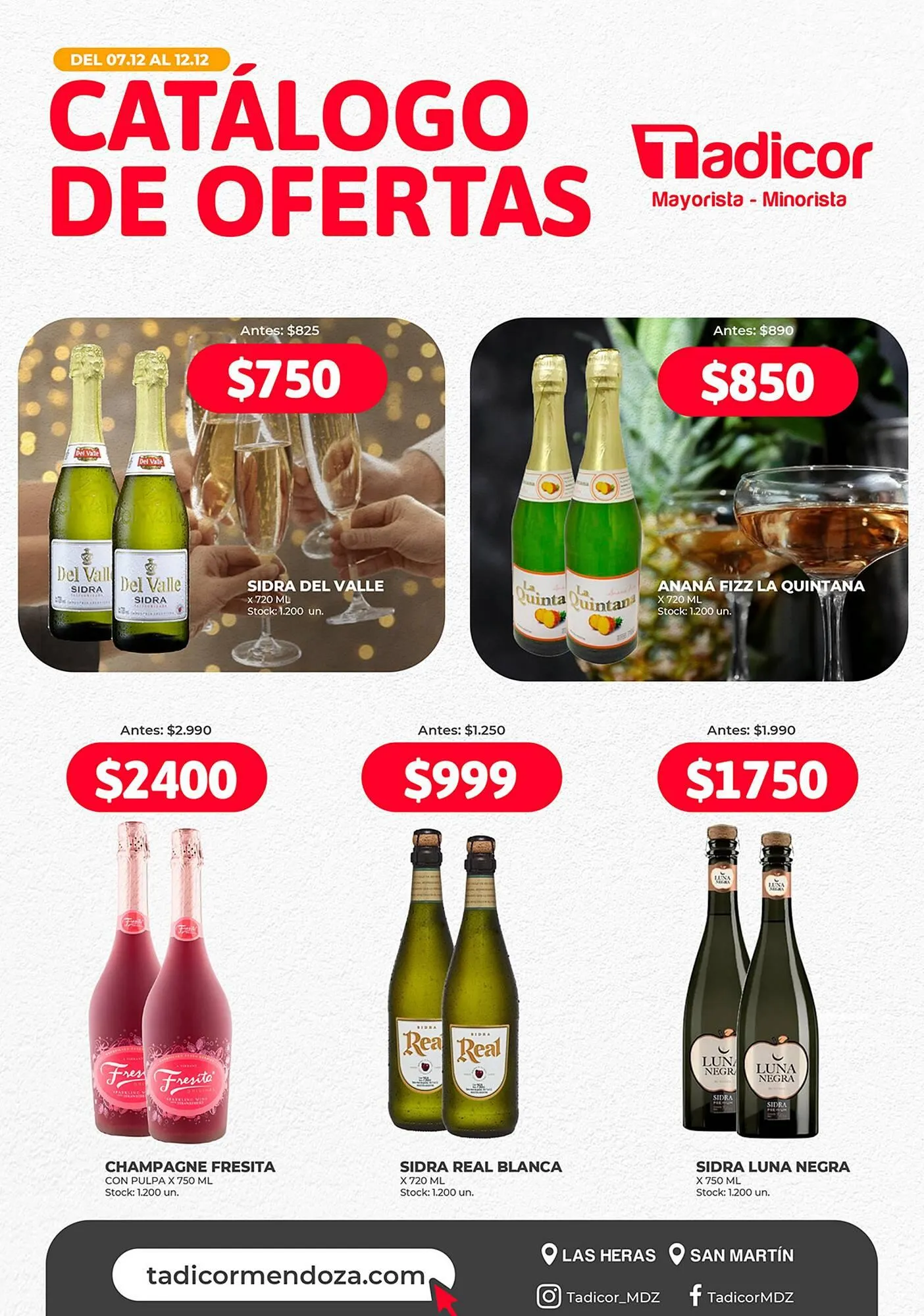 Ofertas de Catálogo Supermercados Tadicor 7 de diciembre al 12 de diciembre 2023 - Página 1 del catálogo