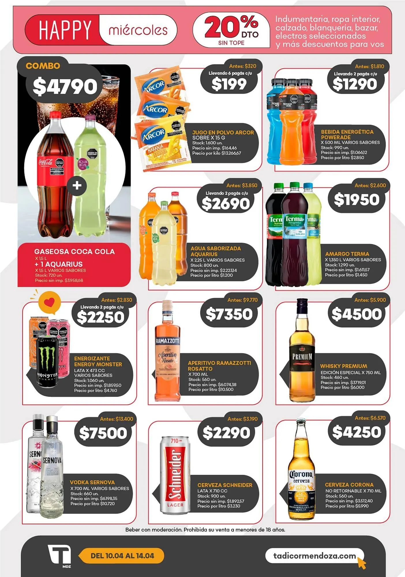 Ofertas de Catálogo Supermercados Tadicor 10 de abril al 14 de abril 2026 - Página 4 del catálogo