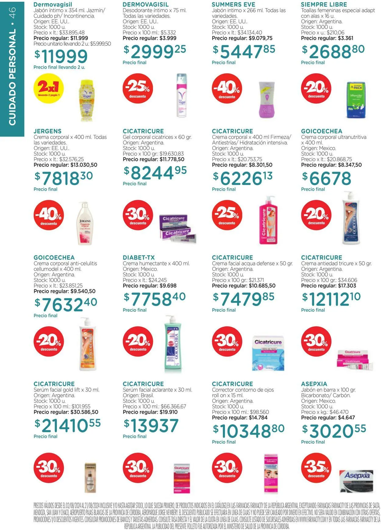 Ofertas de Farmacity 1 de agosto al 31 de agosto 2024 - Página 46 del catálogo