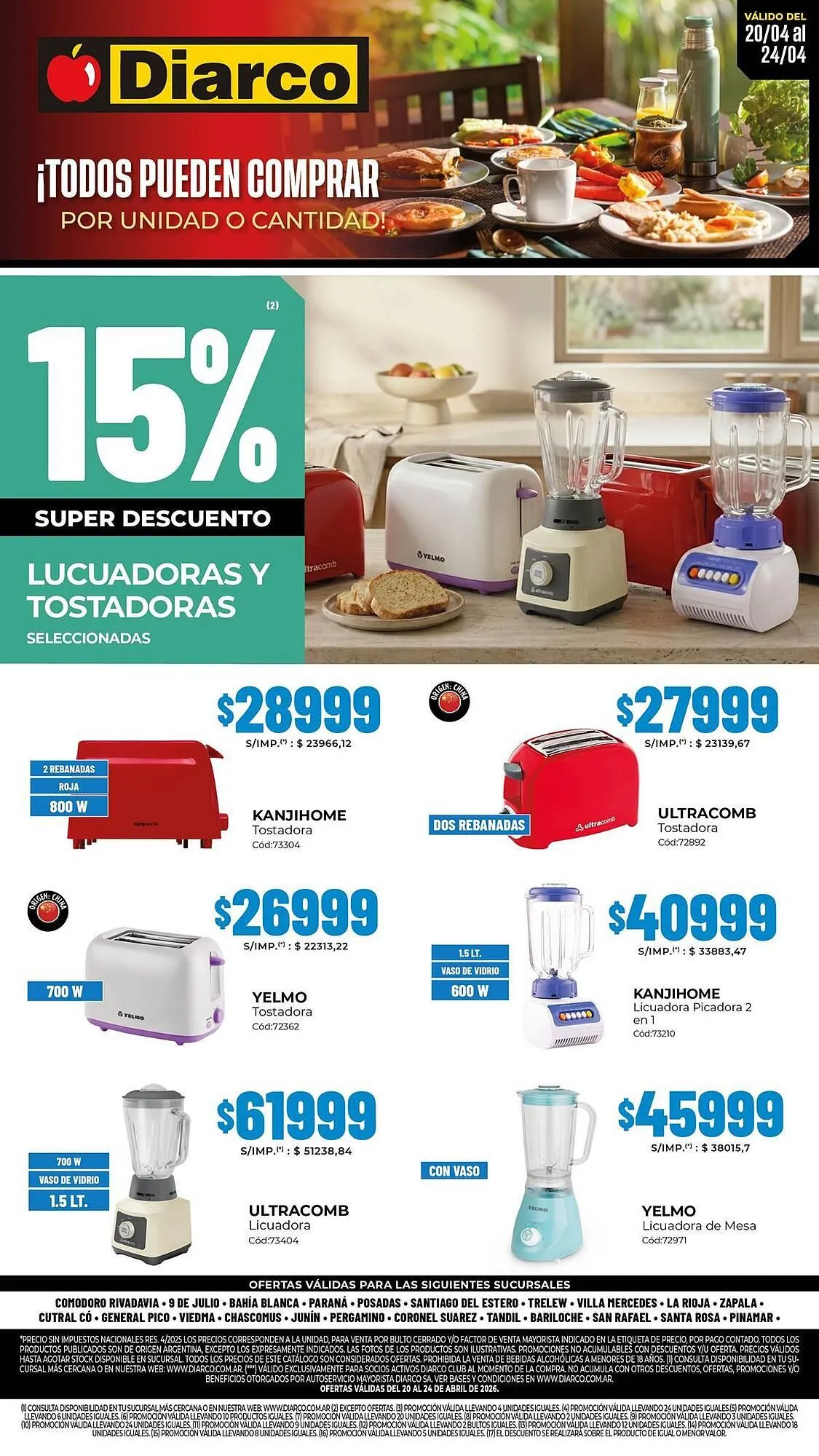 Ofertas de Catálogo Diarco 20 de abril al 24 de abril 2026 - Página 1 del catálogo