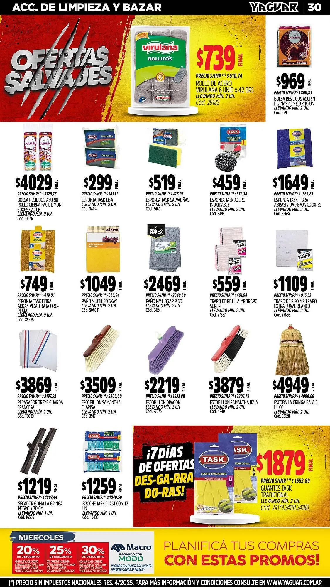Ofertas de Catálogo Supermercados Yaguar 4 de agosto al 11 de agosto 2025 - Página 31 del catálogo