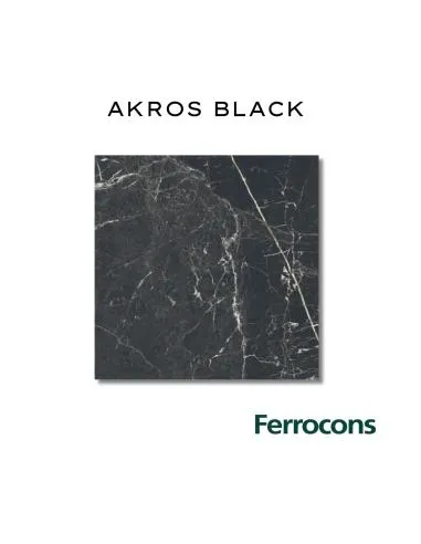 ALBERDI PORCELANATO AKROS BLACK REC 80X80 1RA