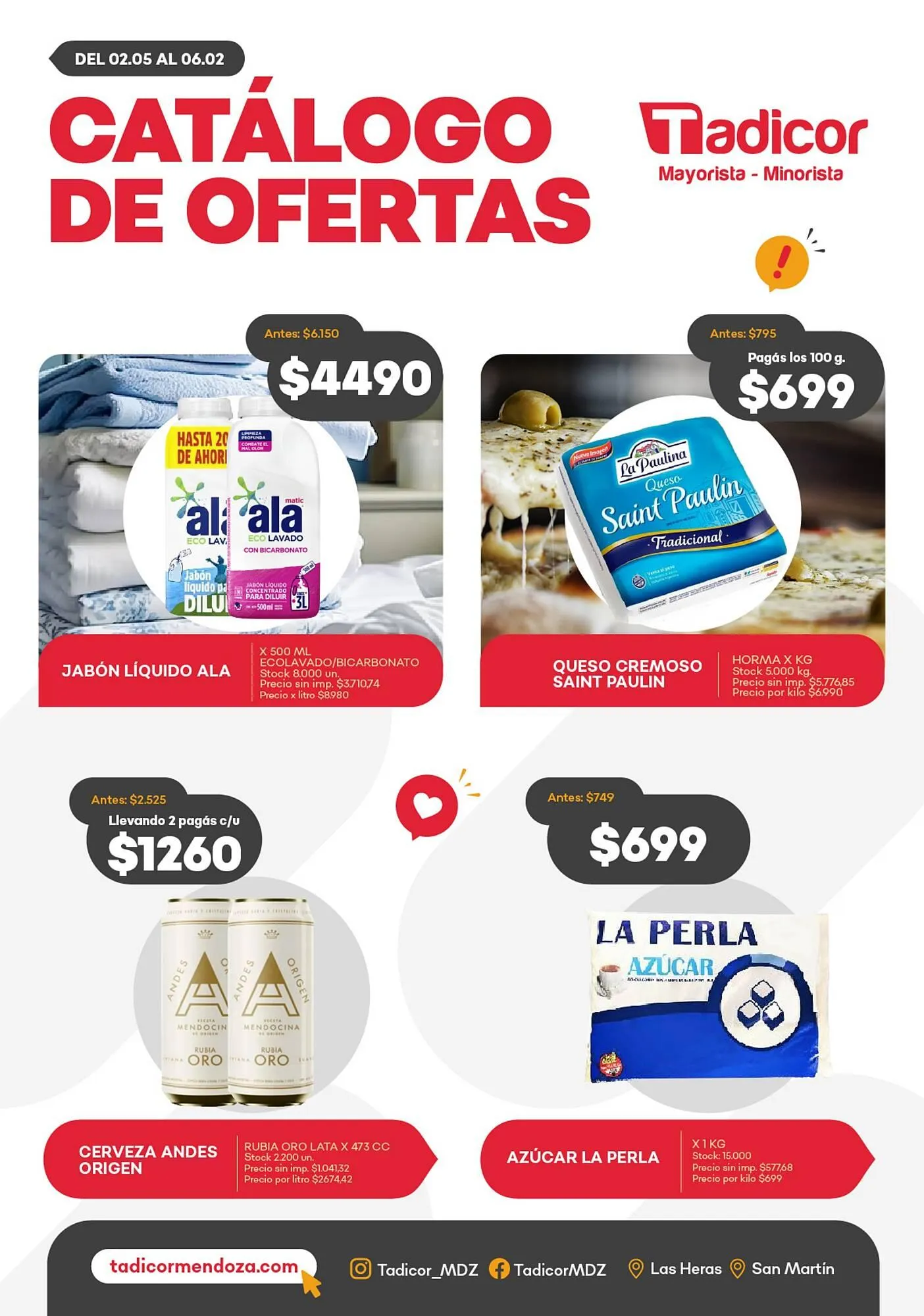 Ofertas de Catálogo Supermercados Tadicor 2 de mayo al 2 de junio 2025 - Página 1 del catálogo