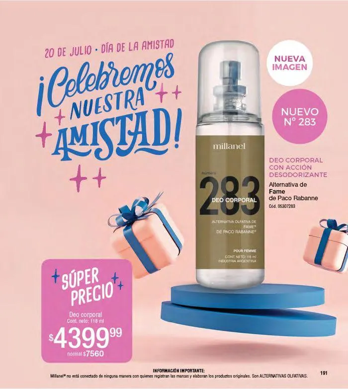 Ofertas de Catálogo Cosmeticos Millanel C8/24 5 de julio al 28 de julio 2024 - Página 191 del catálogo