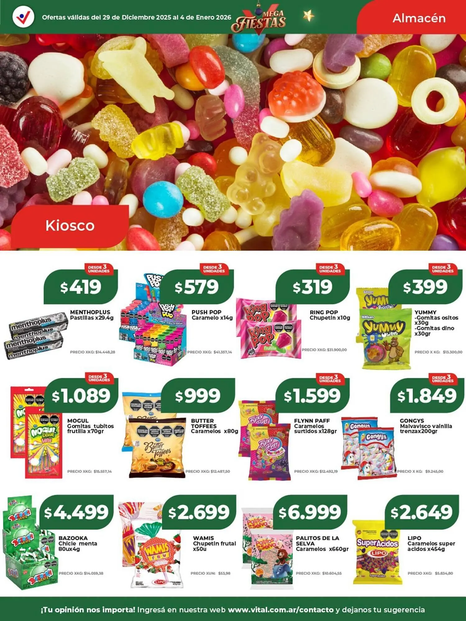 Ofertas de Catálogo Supermayorista Vital 29 de diciembre al 4 de enero 2026 - Página 14 del catálogo