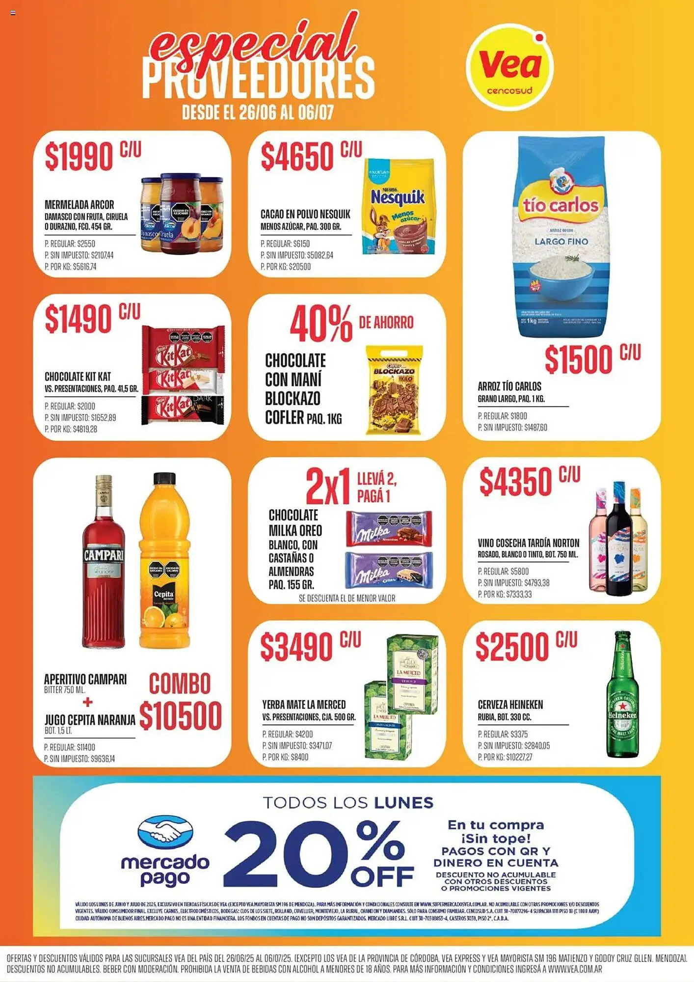 Ofertas de Catálogo Supermercados Vea 26 de junio al 6 de julio 2025 - Página 1 del catálogo