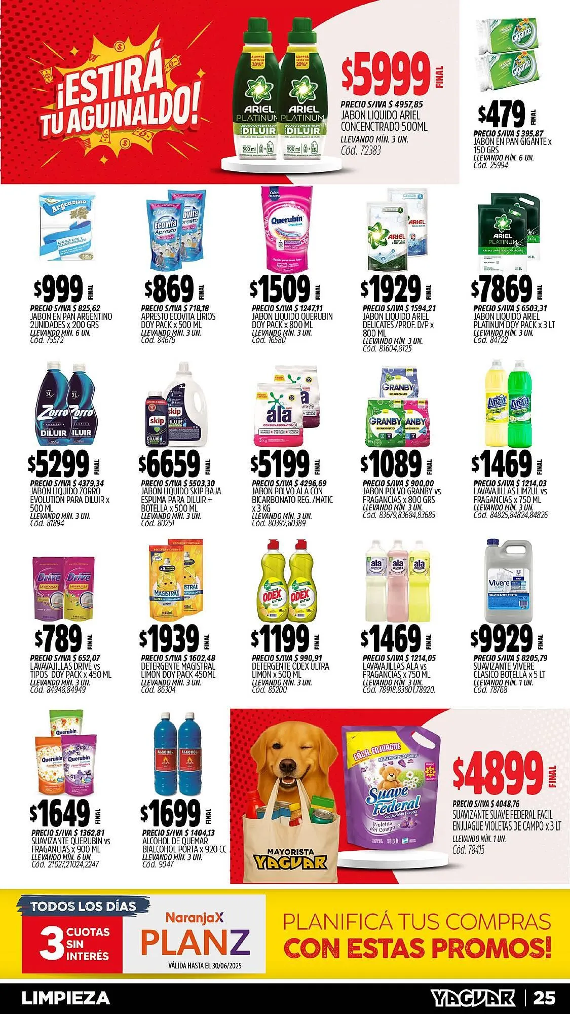 Ofertas de Catálogo Supermercados Yaguar 23 de junio al 30 de junio 2025 - Página 25 del catálogo