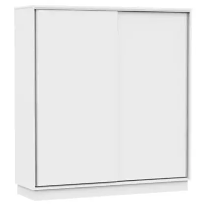 Placard 2 puertas corredizas con 2 cajones blanco