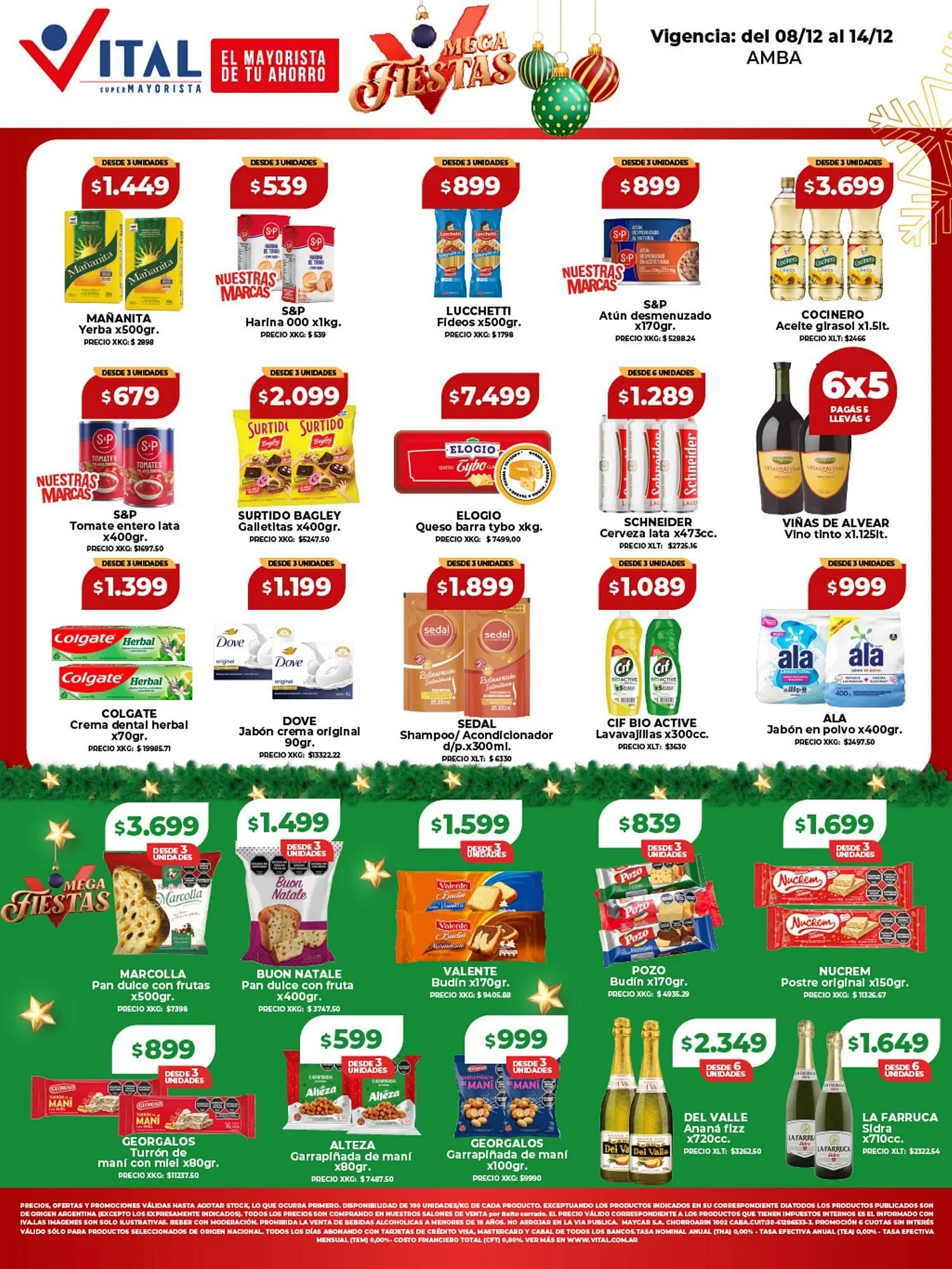 Ofertas de Catálogo Supermayorista Vital 9 de diciembre al 14 de diciembre 2025 - Página 1 del catálogo