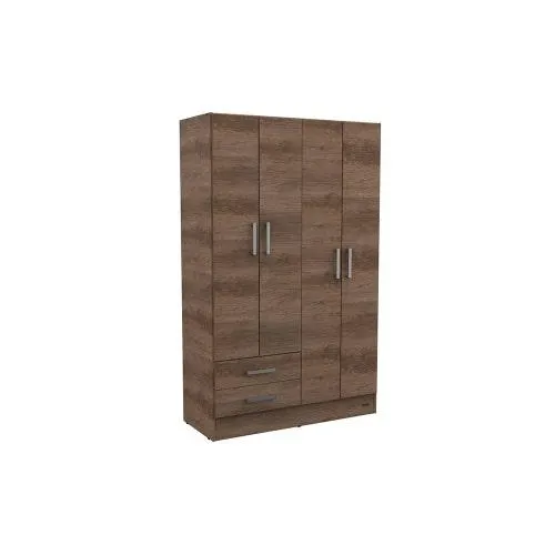 Placard 4 puertas melamina Dakar Nebraska gris Mosconi