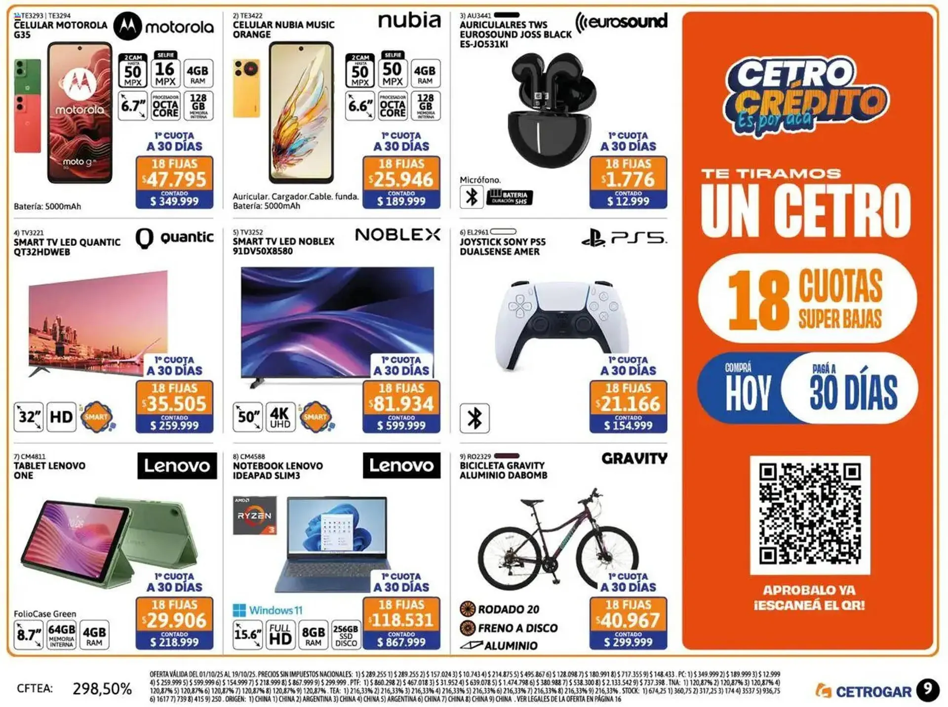 Ofertas de Catálogo Cetrogar 1 de octubre al 31 de octubre 2025 - Página 9 del catálogo