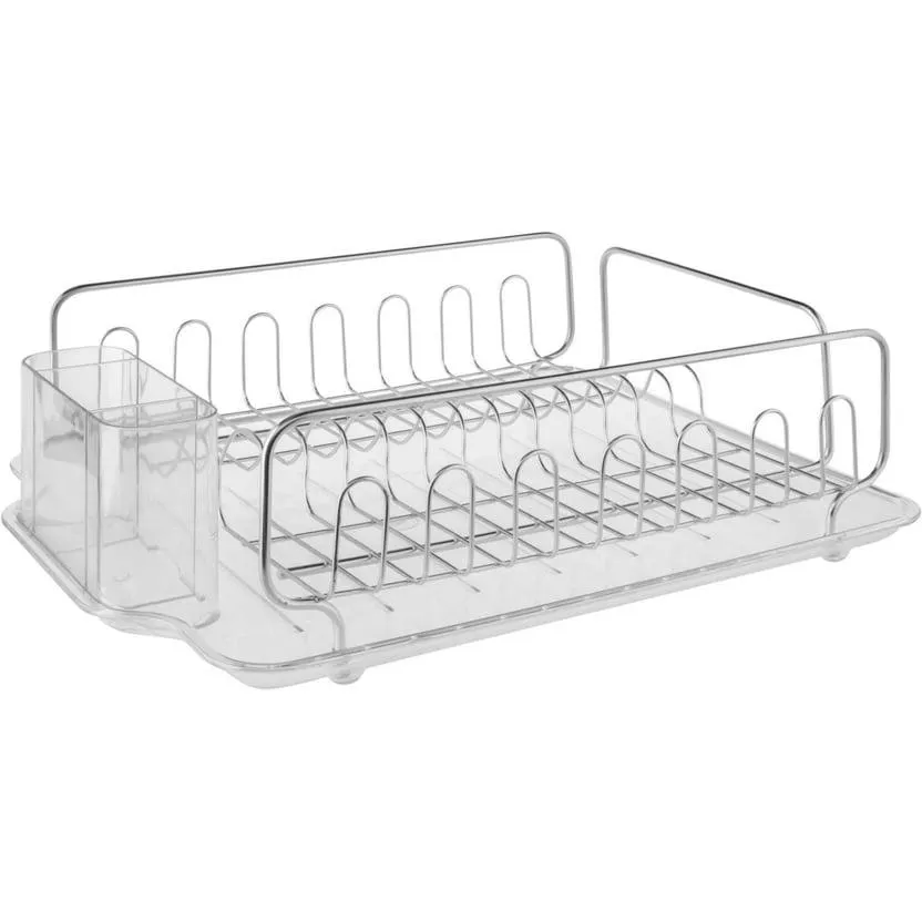 Secaplatos de acero inoxidable 13 x 34 x 43 cm plateado