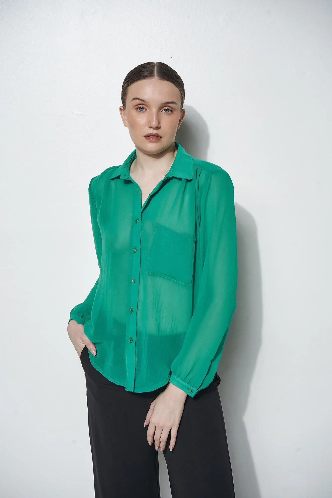 camisa polke verde