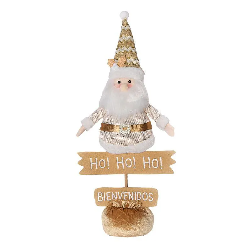 Papá Noel Decorativo 52cm Color Gold 1 Un