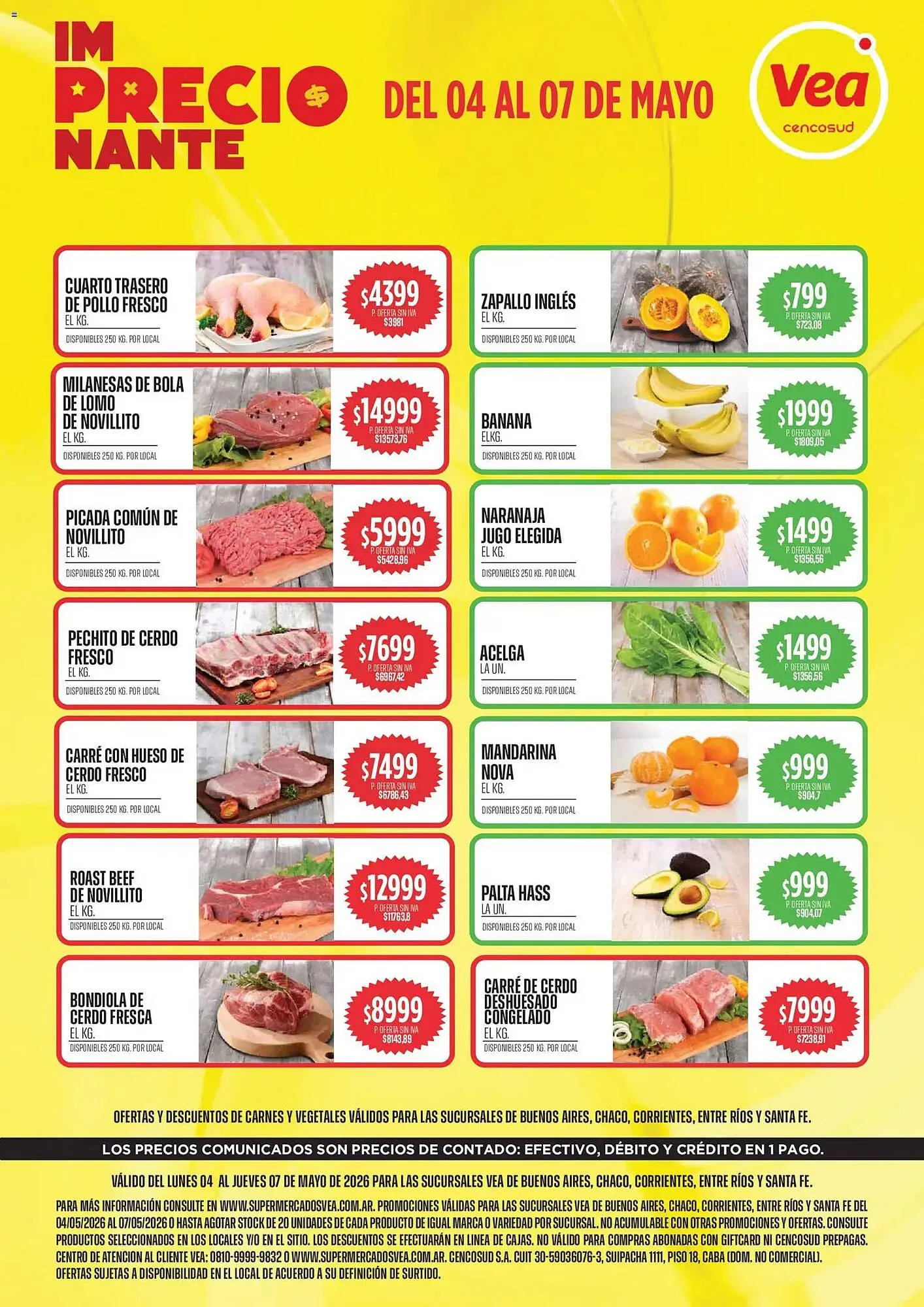 Ofertas de Catálogo Supermercados Vea 4 de mayo al 8 de mayo 2026 - Página 1 del catálogo