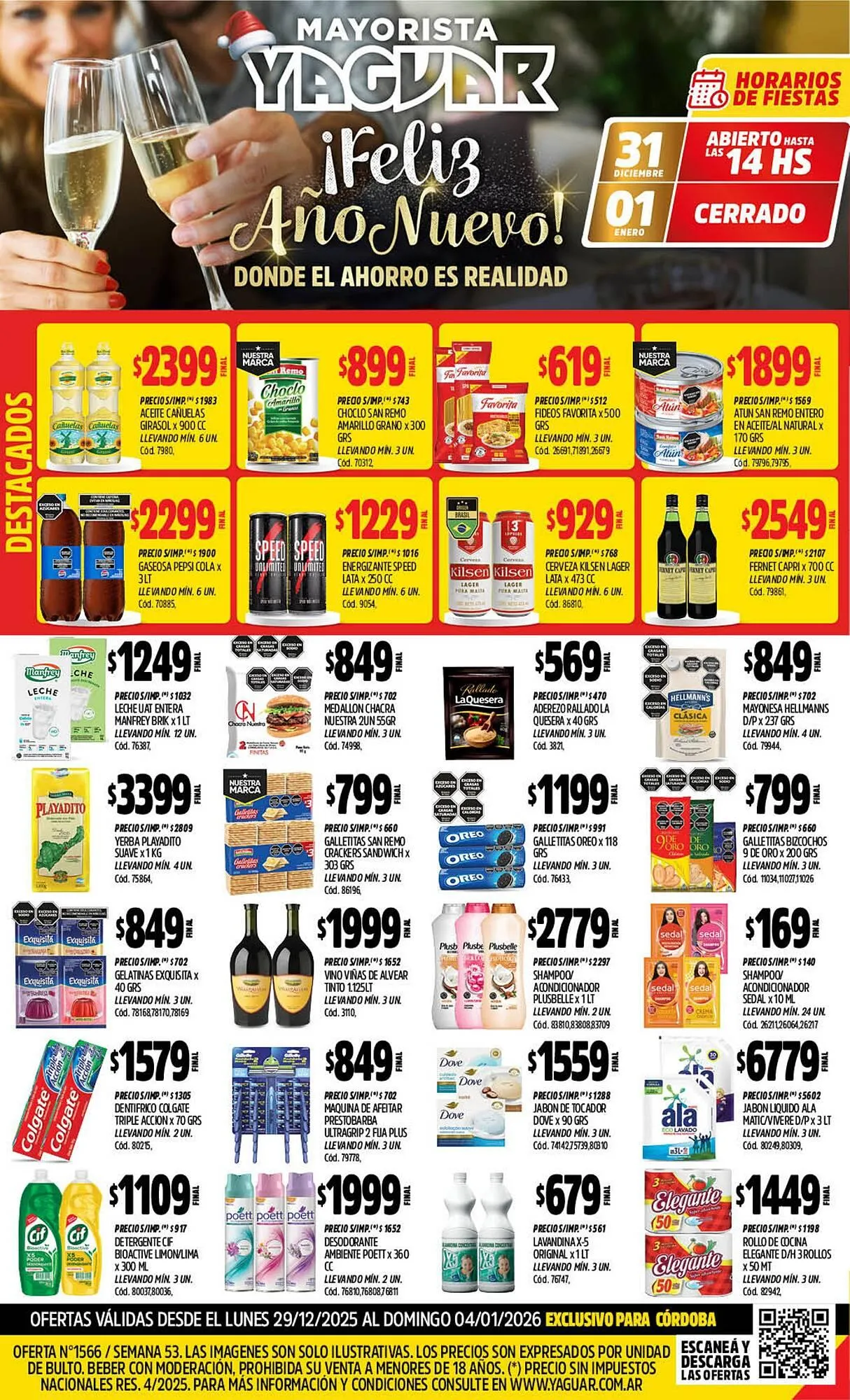 Ofertas de Catálogo Supermercados Yaguar 31 de diciembre al 4 de enero 2026 - Página 1 del catálogo