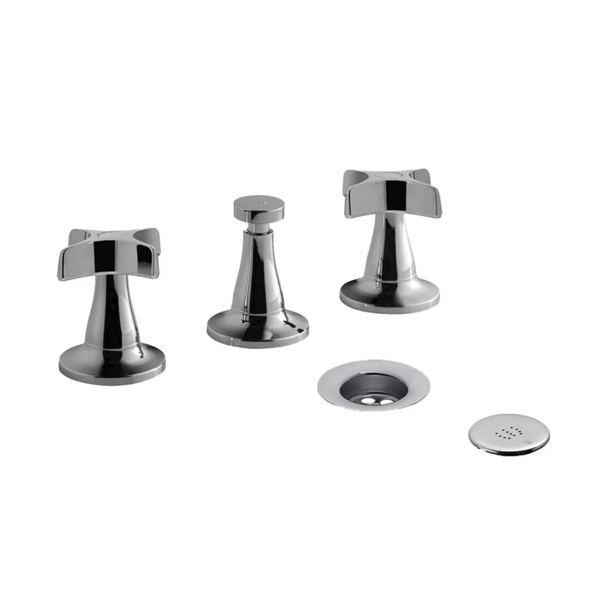 Grifería para Bidet Bimando Cromado Pétalo FV