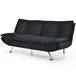 Futón Joy 3 cuerpos 2 plazas negro