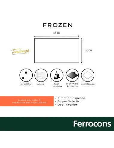 TENDENZA FROZEN REC 30X62 M2