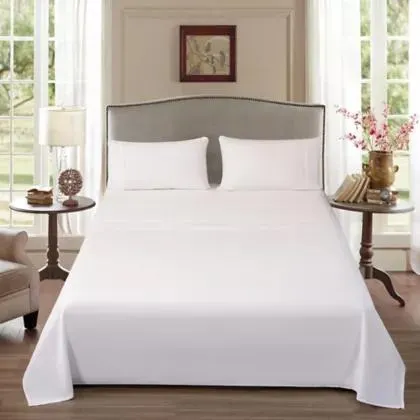 Juego de sábana Queen 180 hilos blanca