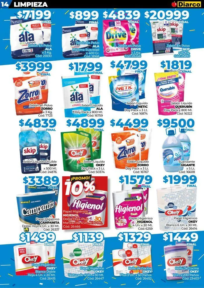 Ofertas de Diarco Ofertas Sur 19 de agosto al 25 de agosto 2024 - Página 14 del catálogo