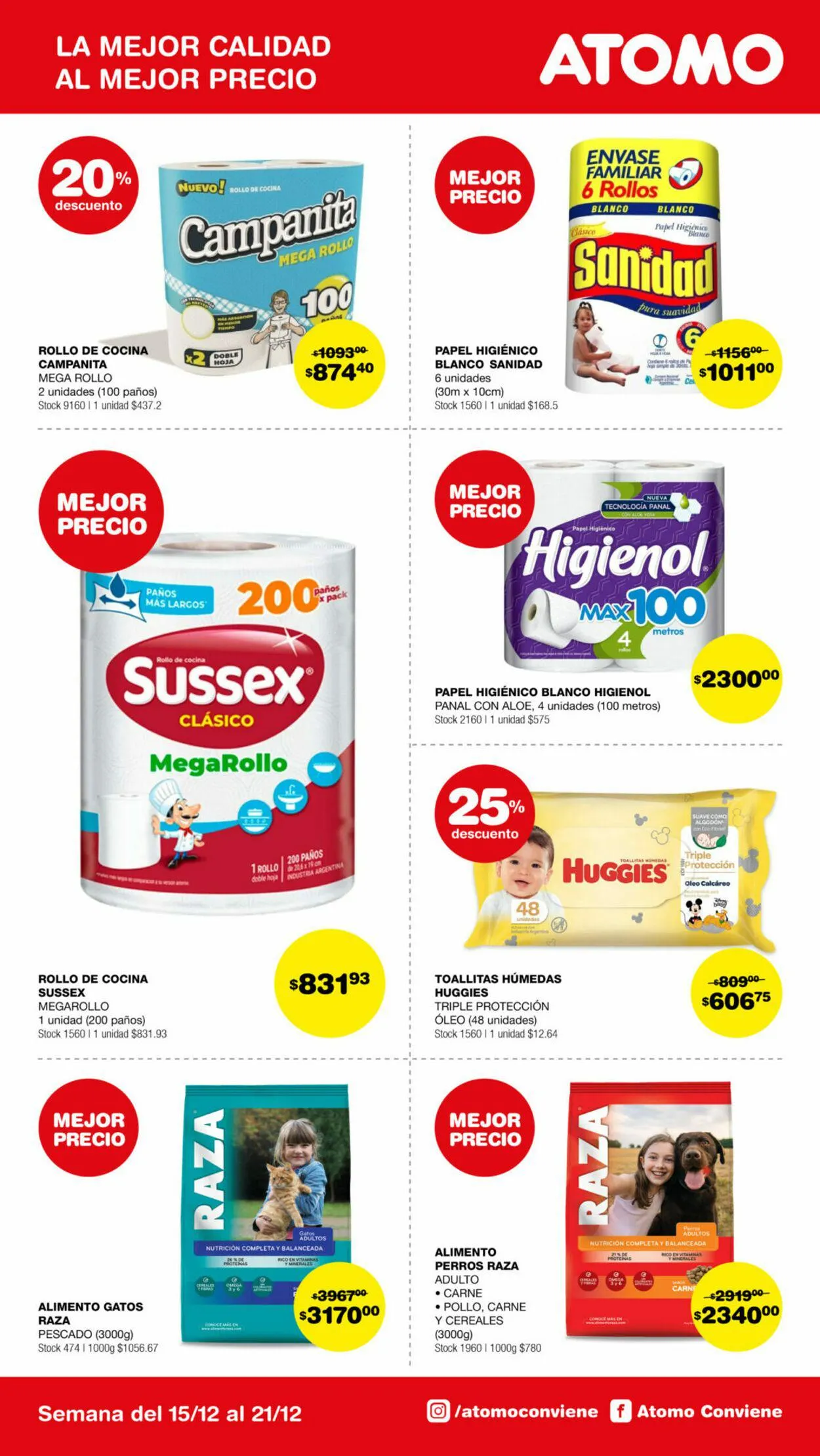 Ofertas de ATOMO Conviene 15 de diciembre al 21 de diciembre 2024 - Página 1 del catálogo