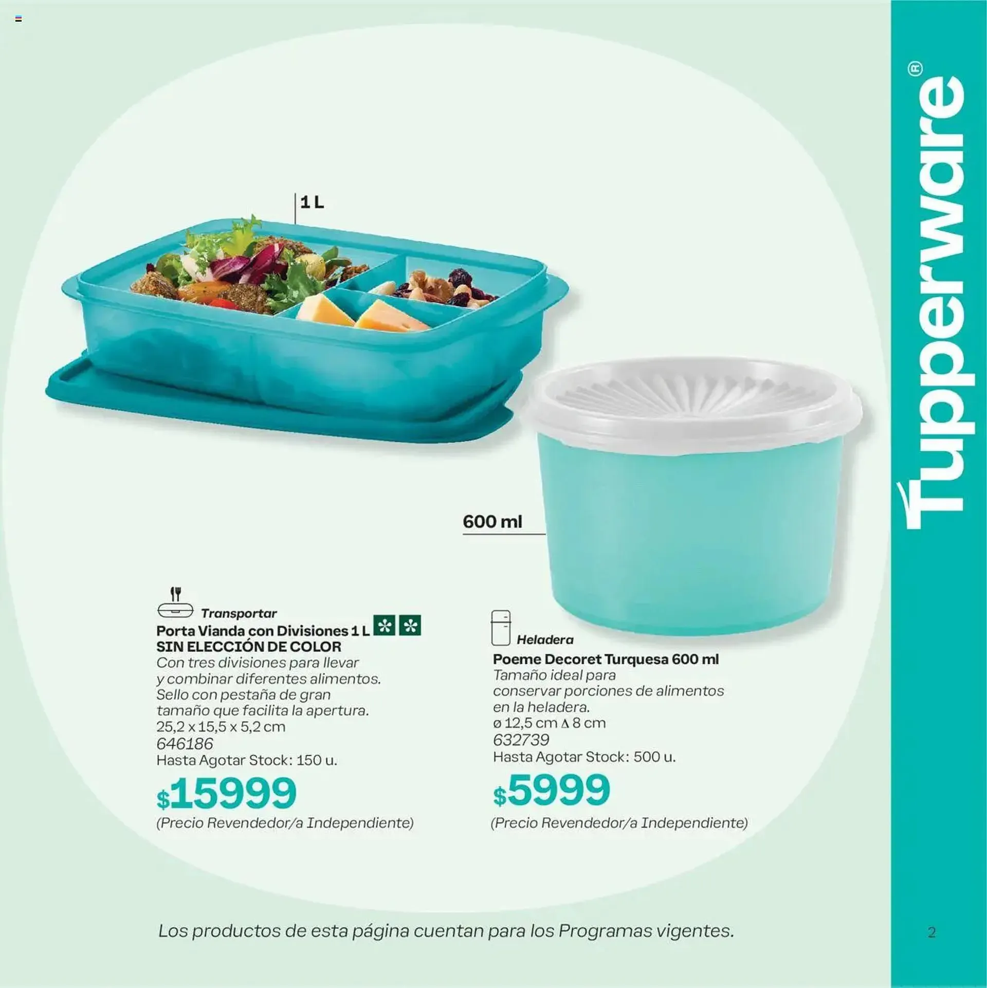 Ofertas de Folleto Tupperware 15 de septiembre al 22 de septiembre 2025 - Página 2 del catálogo