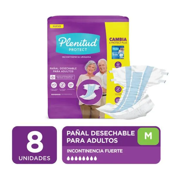 30241068 Pañal Plenitud Protect Med 8×8