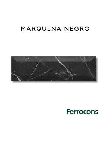 COLORES SOLIDOS REVESTIMIENTO MARQUINA NEGRO BRILLANTE 8.5X30