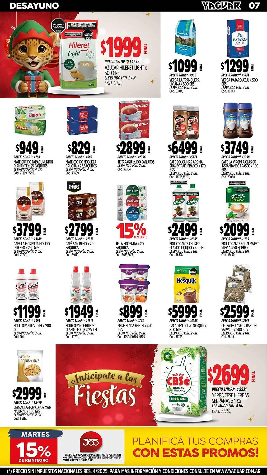 Ofertas de Catálogo Supermercados Yaguar 8 de diciembre al 14 de diciembre 2025 - Página 8 del catálogo