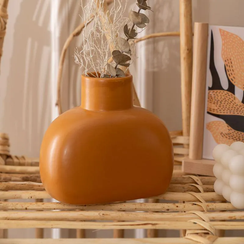 Florero Retro Bajo Cerámica