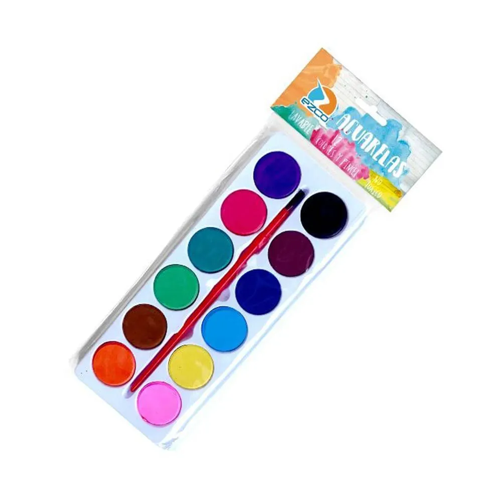 ACUARELA C/PINCEL X12UN