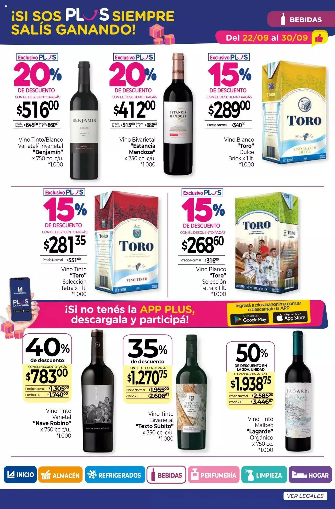 Ofertas de La Anonima - Super Ventajas - Septiembre 2022 22 de septiembre al 30 de septiembre 2023 - Página 35 del catálogo