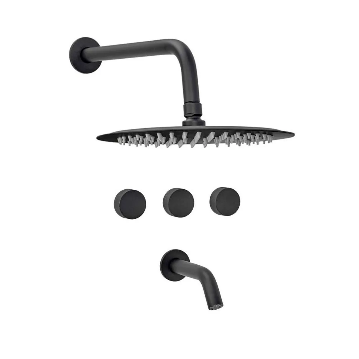 Grifería para Ducha Monocomando Negro Fabric Peirano