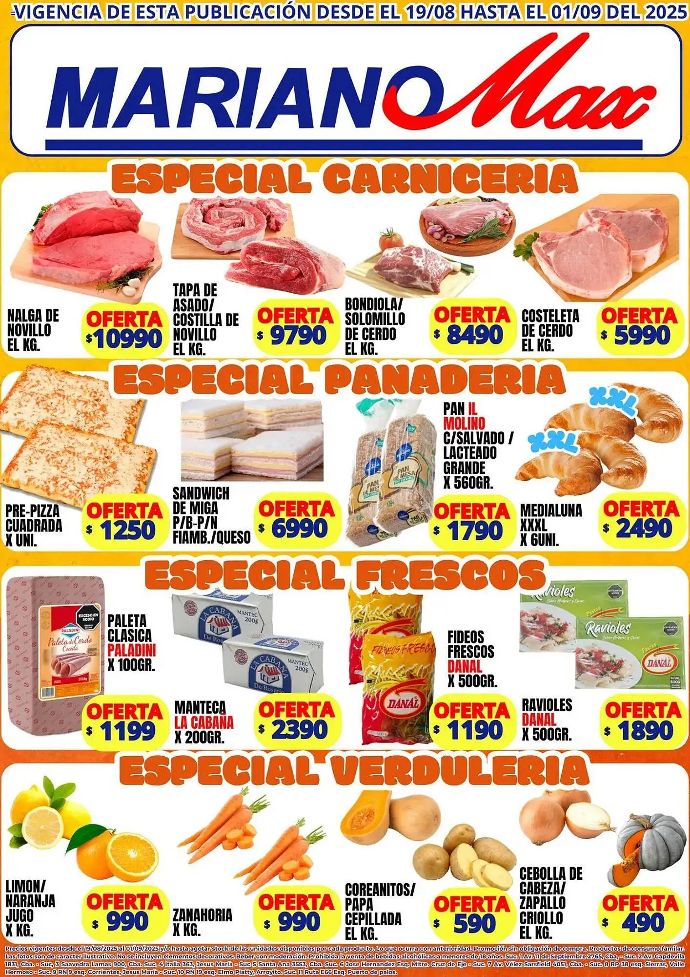 Ofertas de Catálogo Supermercados Mariano Max 19 de agosto al 1 de septiembre 2025 - Página 1 del catálogo