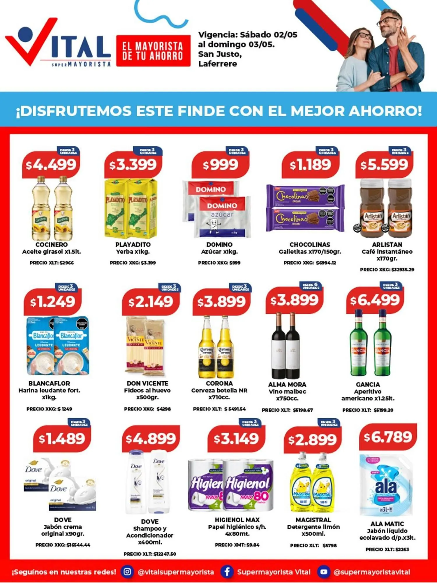 Ofertas de Catálogo Supermayorista Vital 2 de mayo al 3 de mayo 2026 - Página 1 del catálogo
