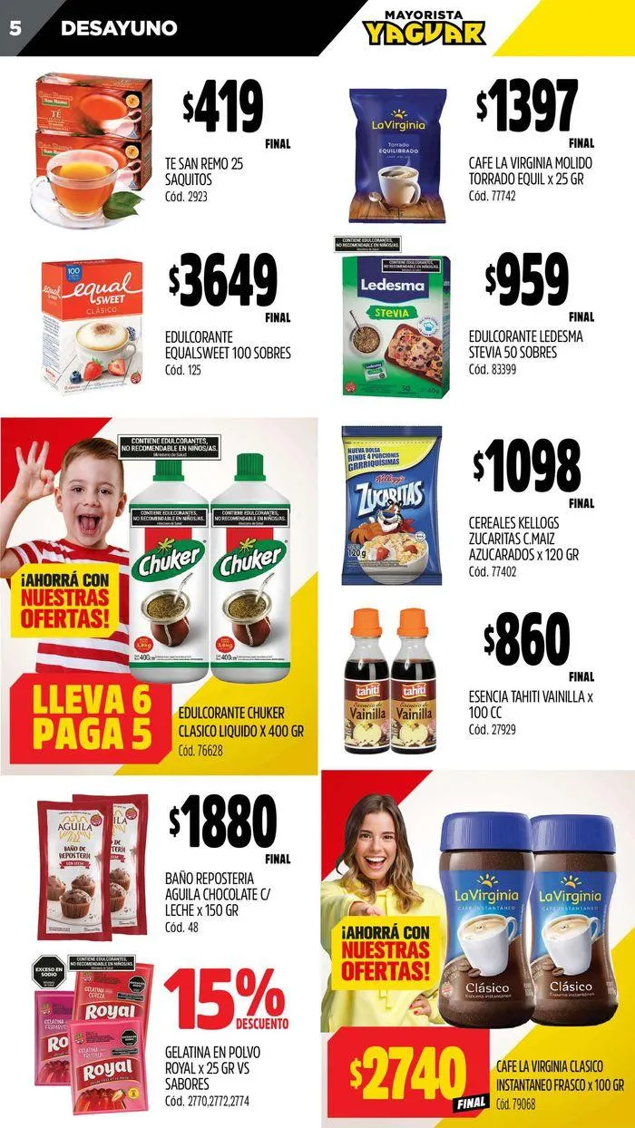 Ofertas de Catálogo Supermercados Yaguar Santa Fe 22 de julio al 28 de julio 2024 - Página 5 del catálogo