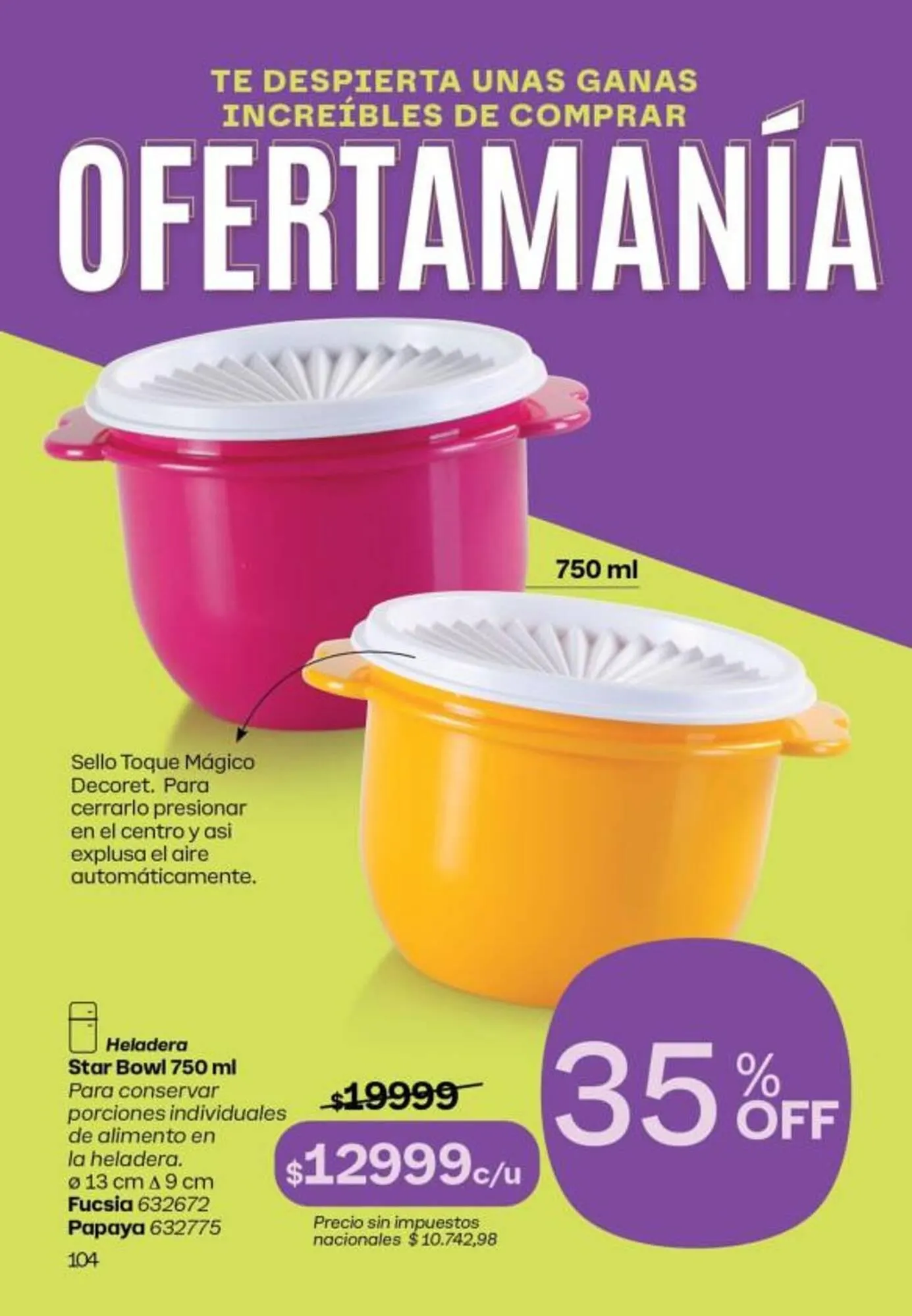 Ofertas de Folleto Tupperware 1 de octubre al 31 de octubre 2025 - Página 105 del catálogo