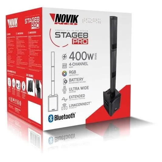 NOVIK STAGE8-PRO SIST. COMPACTO AMP. MIXER