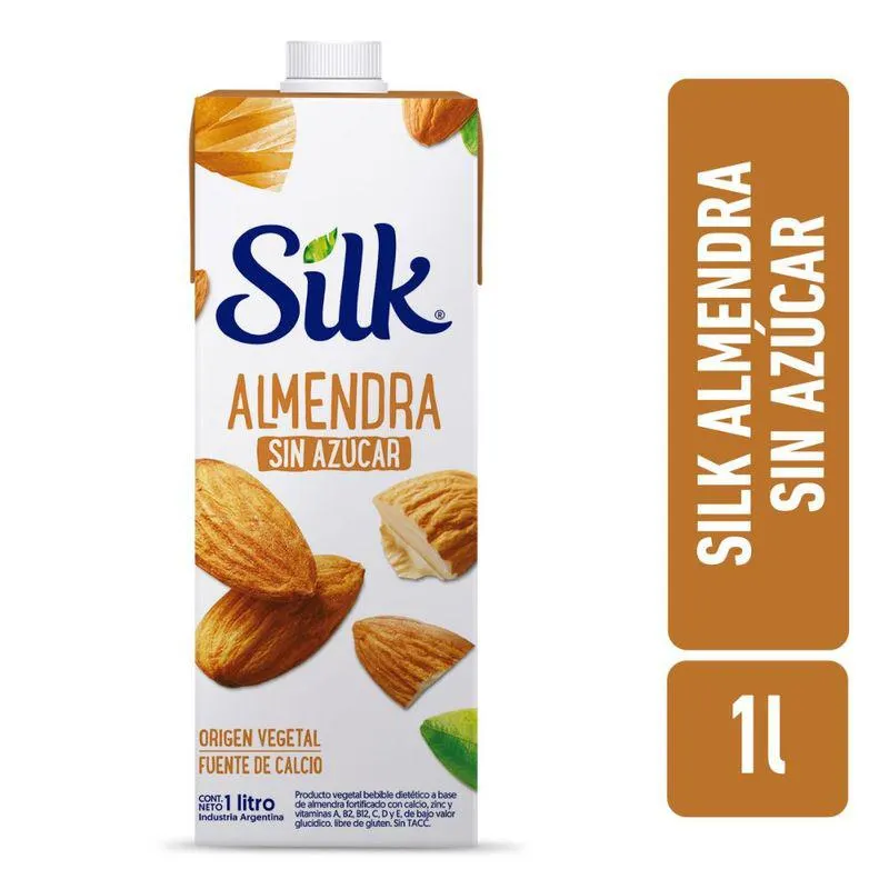 Bebida a base de almendras s/azúcar Silk 1lt