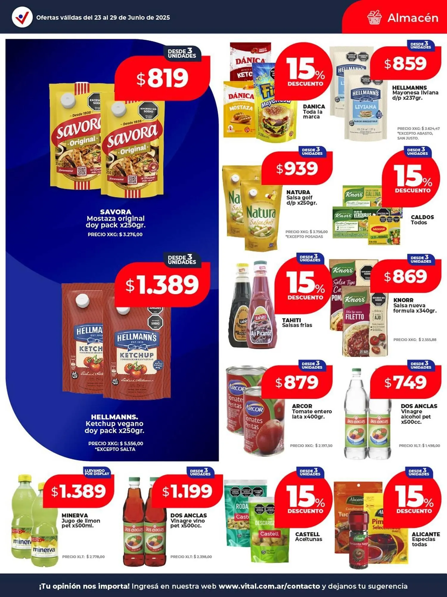 Ofertas de Catálogo Supermayorista Vital 25 de junio al 29 de junio 2026 - Página 14 del catálogo