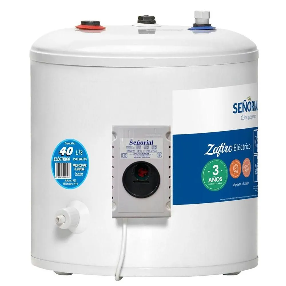 Termotanque Eléctrico 40 Lt. De Colgar y apoyar TESZ40