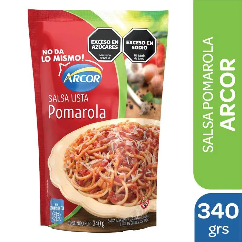 Salsa pomarola Arcor doy pack 340 g.