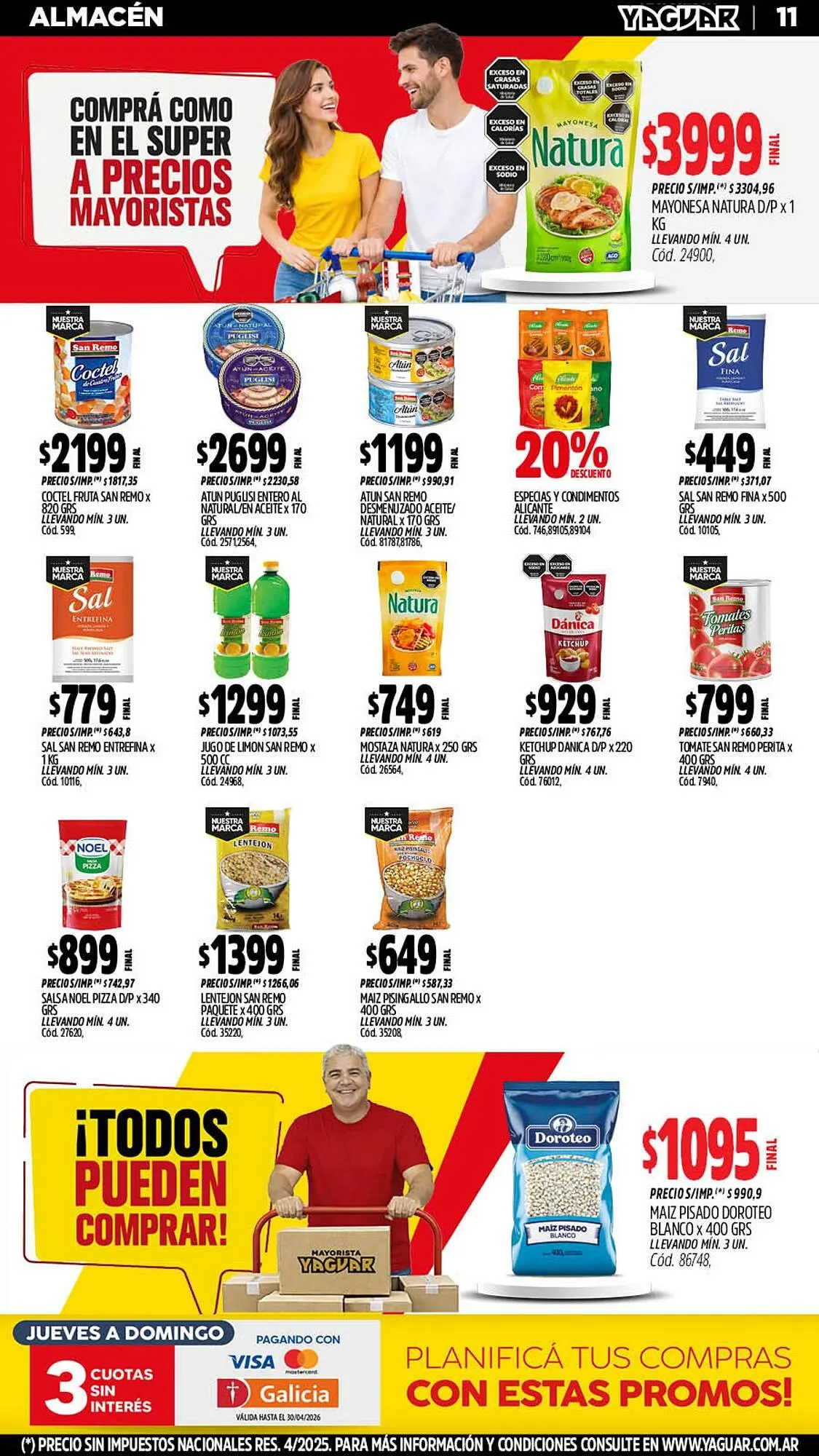Ofertas de Catálogo Supermercados Yaguar 11 de mayo al 17 de mayo 2026 - Página 11 del catálogo