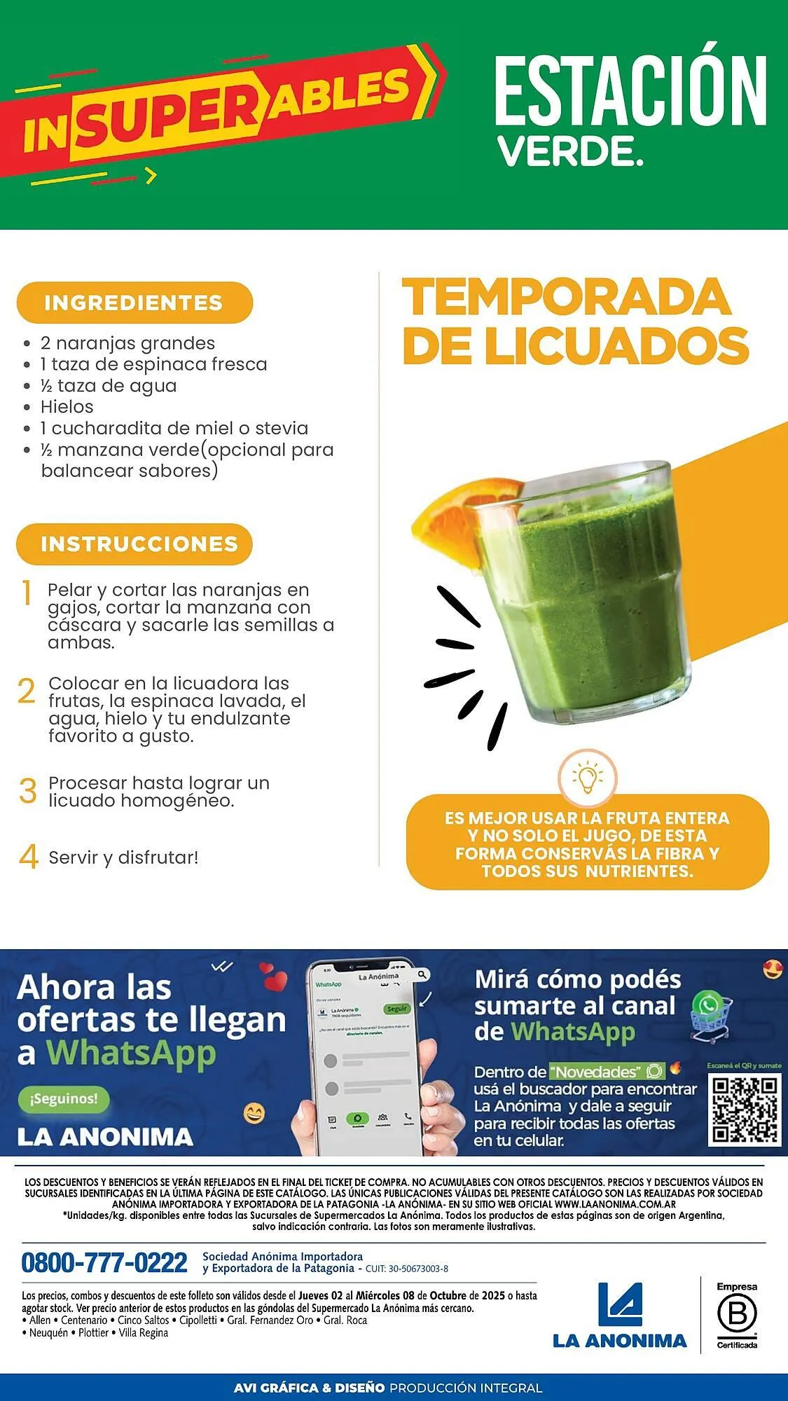 Ofertas de Catálogo La Anonima 2 de octubre al 8 de octubre 2025 - Página 7 del catálogo