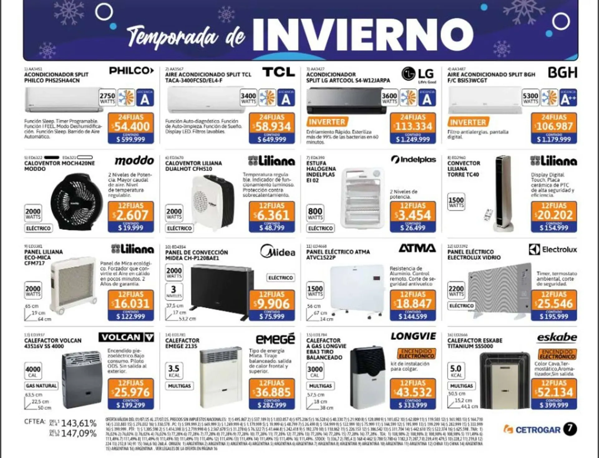 Ofertas de Catálogo Cetrogar 11 de julio al 31 de julio 2025 - Página 7 del catálogo