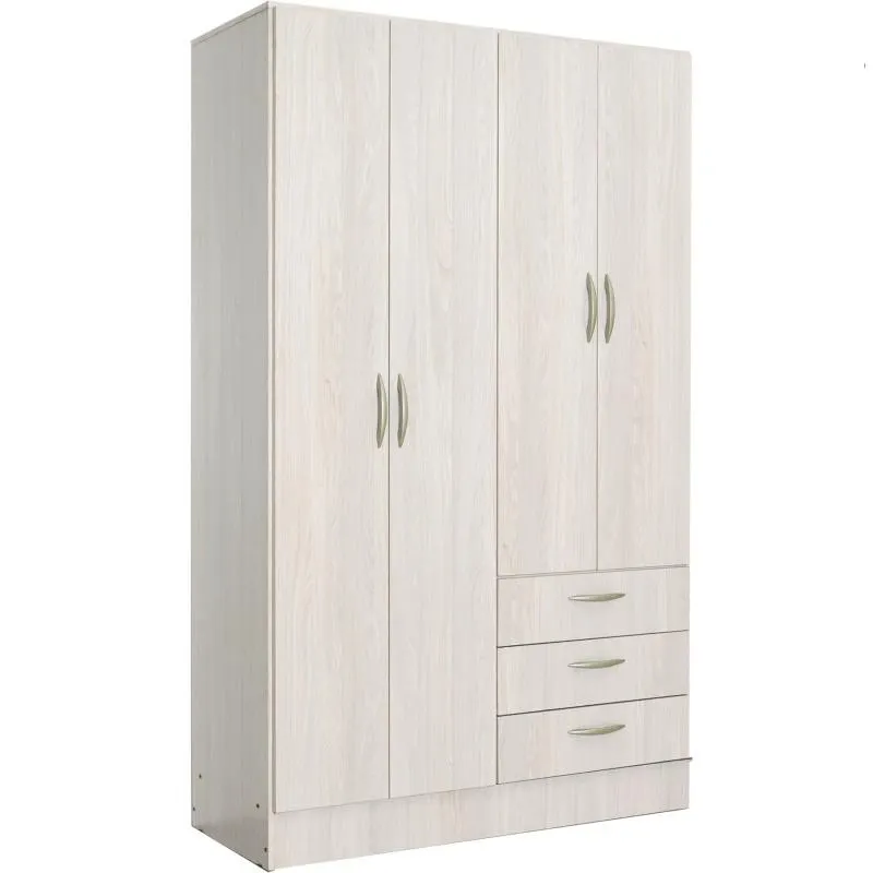 PLACARD 4 PUERTAS 3 CAJONES TONO GRIS ANDINO PLUS 122x200cm.