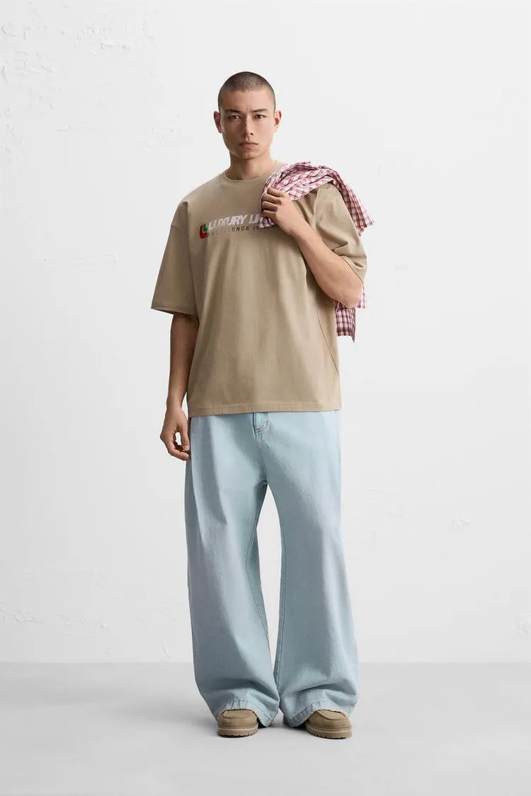 JEANS BAGGY FIT PLIEGUES