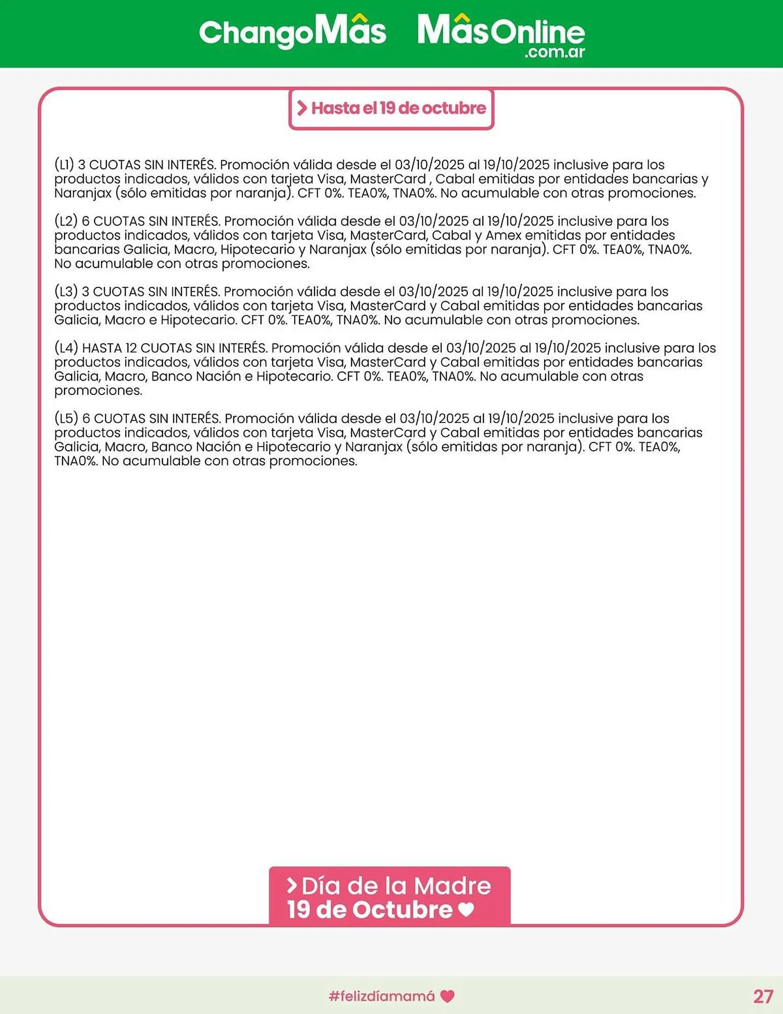 Ofertas de Catálogo Changomas 3 de octubre al 19 de octubre 2025 - Página 28 del catálogo